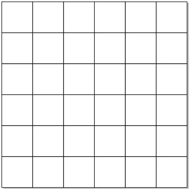 B01  Boş Mat  90*90  (6x6 36 Kare)