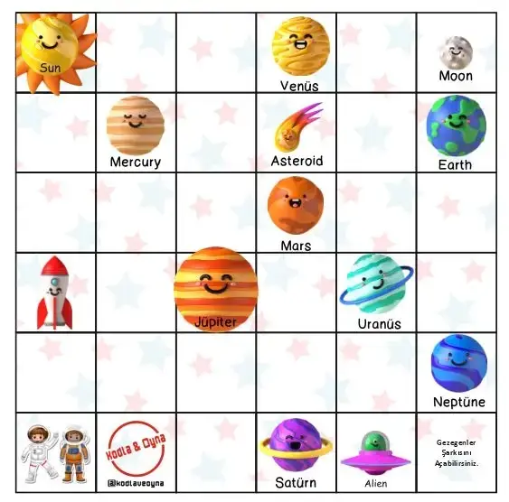 A03 Gezegenler Matı 90x90cm